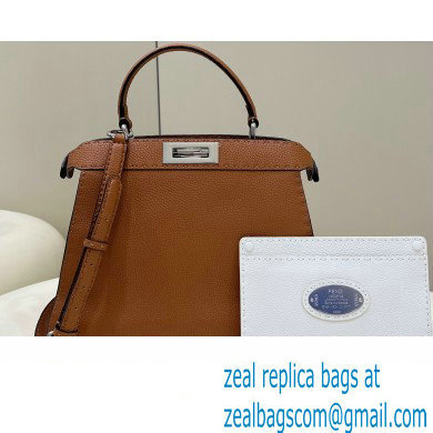 Fendi Peekaboo Iseeu Medium Bag in Selleria Romano Leather Brown