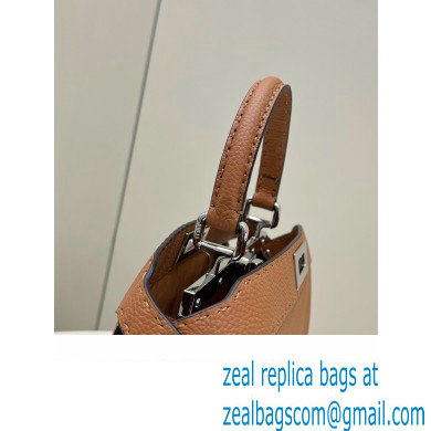 Fendi Peekaboo Iseeu Medium Bag in Selleria Romano Leather Brown