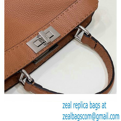 Fendi Peekaboo Iseeu Medium Bag in Selleria Romano Leather Brown