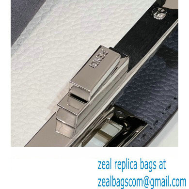 Fendi Peekaboo Iseeu Medium Bag in Selleria Romano Leather Dark Gray
