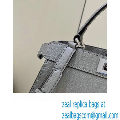 Fendi Peekaboo Iseeu Medium Bag in Selleria Romano Leather Gray