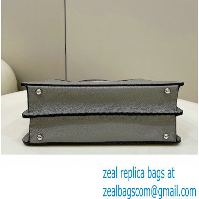 Fendi Peekaboo Iseeu Medium Bag in Selleria Romano Leather Gray