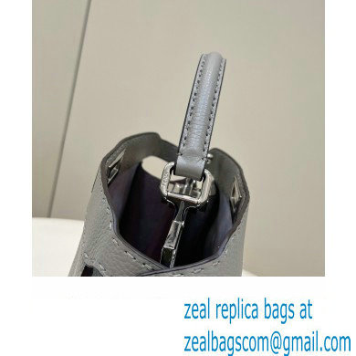 Fendi Peekaboo Iseeu Medium Bag in Selleria Romano Leather Gray