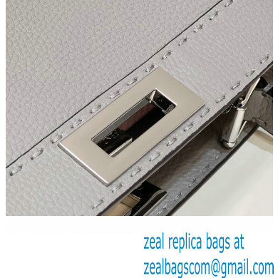 Fendi Peekaboo Iseeu Medium Bag in Selleria Romano Leather Gray