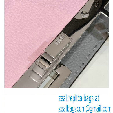 Fendi Peekaboo Iseeu Medium Bag in Selleria Romano Leather Gray