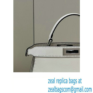 Fendi Peekaboo Iseeu Medium Bag in Selleria Romano Leather White
