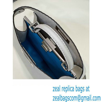 Fendi Peekaboo Iseeu Medium Bag in Selleria Romano Leather White