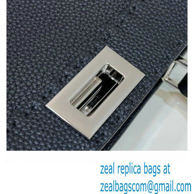 Fendi Peekaboo Iseeu Small Bag in Selleria Romano Leather Black