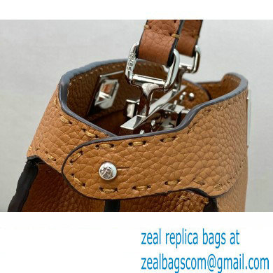 Fendi Peekaboo Iseeu Small Bag in Selleria Romano Leather Brown
