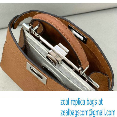Fendi Peekaboo Iseeu Small Bag in Selleria Romano Leather Brown - Click Image to Close