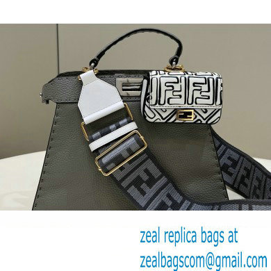 Fendi Peekaboo Iseeu Small Bag in Selleria Romano Leather Gray