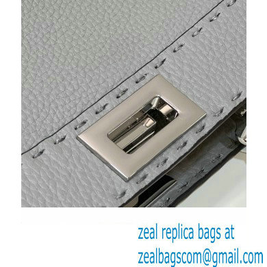 Fendi Peekaboo Iseeu Small Bag in Selleria Romano Leather Gray