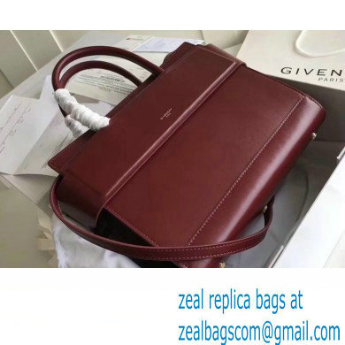 Givenchy Horizon Mini/Small Leather Bag Burgundy - Click Image to Close