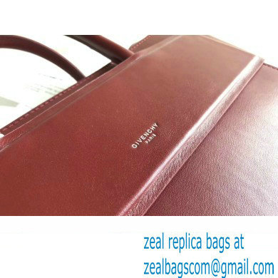 Givenchy Horizon Mini/Small Leather Bag Burgundy - Click Image to Close