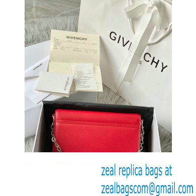 Givenchy Medium 4G Bag in Box Leather with Chain Red - Click Image to Close