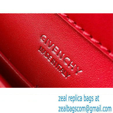 Givenchy Medium 4G Bag in Box Leather with Chain Red