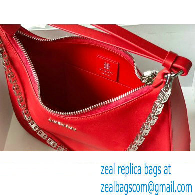 Givenchy Small Moon Cut Out Bag in Leather Red