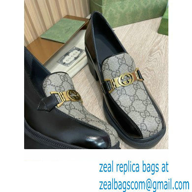 Gucci Heel 5.5cm Loafers with Interlocking G Horsebit 670417 Beige 2022 - Click Image to Close