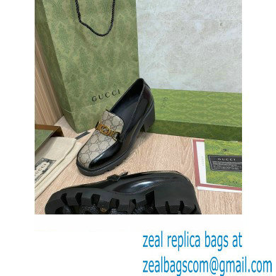 Gucci Heel 5.5cm Loafers with Interlocking G Horsebit 670417 Beige 2022
