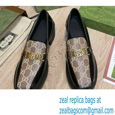 Gucci Heel 5.5cm Loafers with Interlocking G Horsebit 670417 Coffee 2022 - Click Image to Close