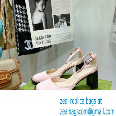 Gucci Heel 8.5cm Sandals Pumps Satin Pink 2022