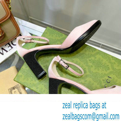 Gucci Heel 8.5cm Sandals Pumps Satin Pink 2022