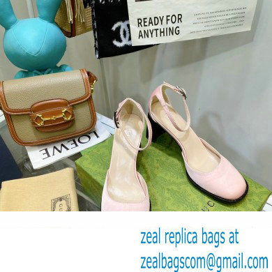 Gucci Heel 8.5cm Sandals Pumps Satin Pink 2022