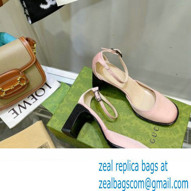 Gucci Heel 8.5cm Sandals Pumps Satin Pink 2022