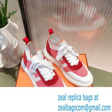 Hermes Knit and Suede Crew Sneakers 03 2022