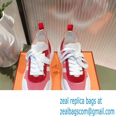 Hermes Knit and Suede Crew Sneakers 03 2022