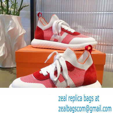 Hermes Knit and Suede Crew Sneakers 03 2022