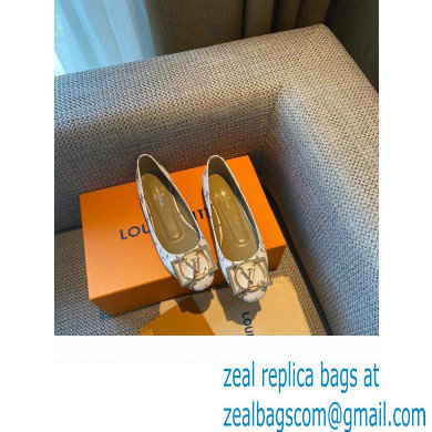Louis Vuitton Dauphine Madeleine Ballerinas Monogram Canvas White