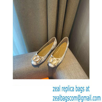Louis Vuitton Dauphine Madeleine Ballerinas Monogram Canvas White