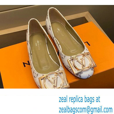 Louis Vuitton Dauphine Madeleine Ballerinas Monogram Canvas White