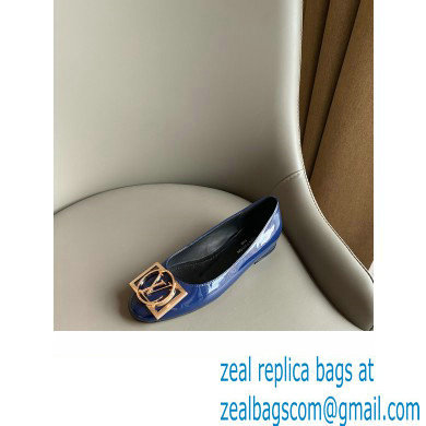 Louis Vuitton Dauphine Madeleine Ballerinas Patent Blue - Click Image to Close