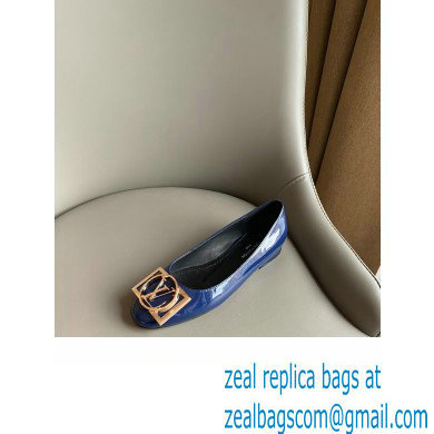 Louis Vuitton Dauphine Madeleine Ballerinas Patent Blue