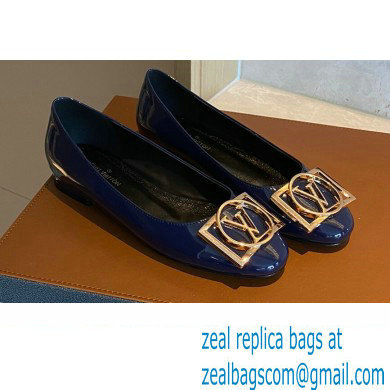 Louis Vuitton Dauphine Madeleine Ballerinas Patent Blue - Click Image to Close