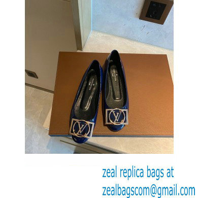 Louis Vuitton Dauphine Madeleine Ballerinas Patent Blue - Click Image to Close