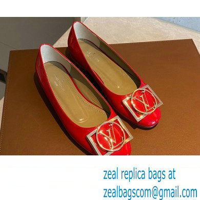 Louis Vuitton Dauphine Madeleine Ballerinas Patent Red