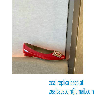 Louis Vuitton Dauphine Madeleine Ballerinas Patent Red