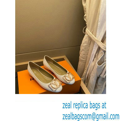 Louis Vuitton Dauphine Madeleine Ballerinas Patent White - Click Image to Close