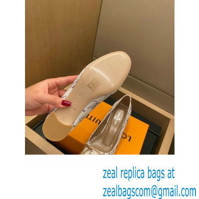 Louis Vuitton Heel 4.5cm Dauphine Madeleine Pumps Monogram Canvas White