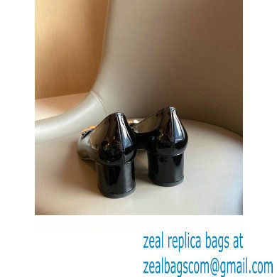 Louis Vuitton Heel 4.5cm Dauphine Madeleine Pumps Patent Black