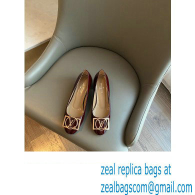 Louis Vuitton Heel 4.5cm Dauphine Madeleine Pumps Patent Burgundy