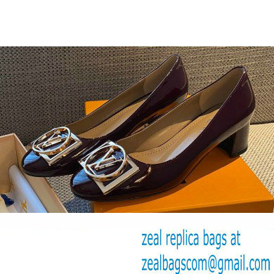 Louis Vuitton Heel 4.5cm Dauphine Madeleine Pumps Patent Burgundy