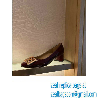 Louis Vuitton Heel 4.5cm Dauphine Madeleine Pumps Patent Burgundy