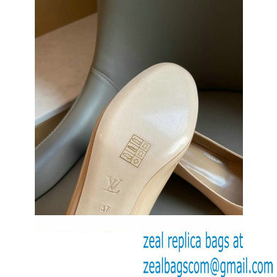 Louis Vuitton Heel 4.5cm Dauphine Madeleine Pumps Patent Nude