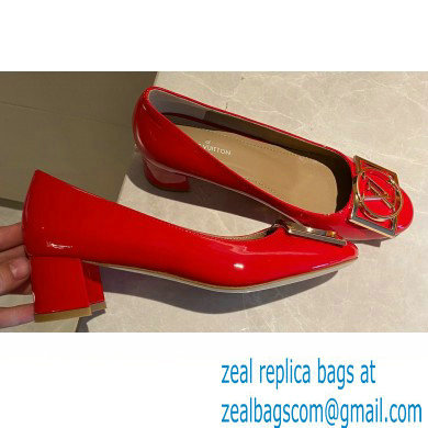 Louis Vuitton Heel 4.5cm Dauphine Madeleine Pumps Patent Red
