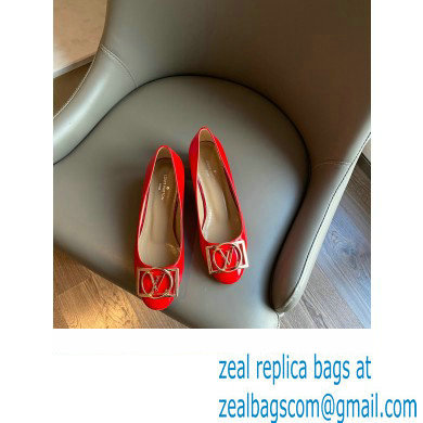 Louis Vuitton Heel 4.5cm Dauphine Madeleine Pumps Patent Red