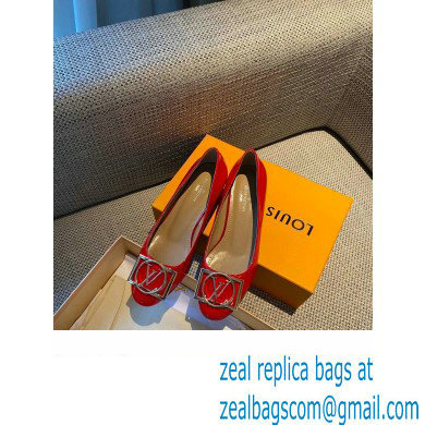 Louis Vuitton Heel 4.5cm Dauphine Madeleine Pumps Patent Red
